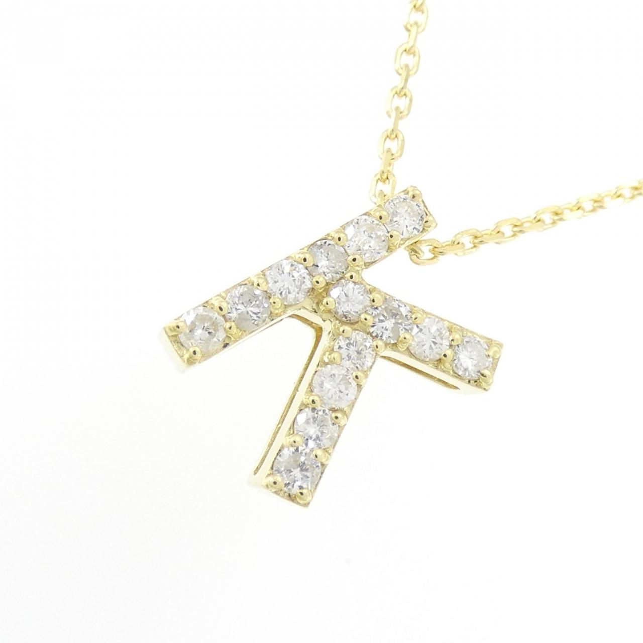 Au750 ダイヤモンド イニシャル K ネックレス