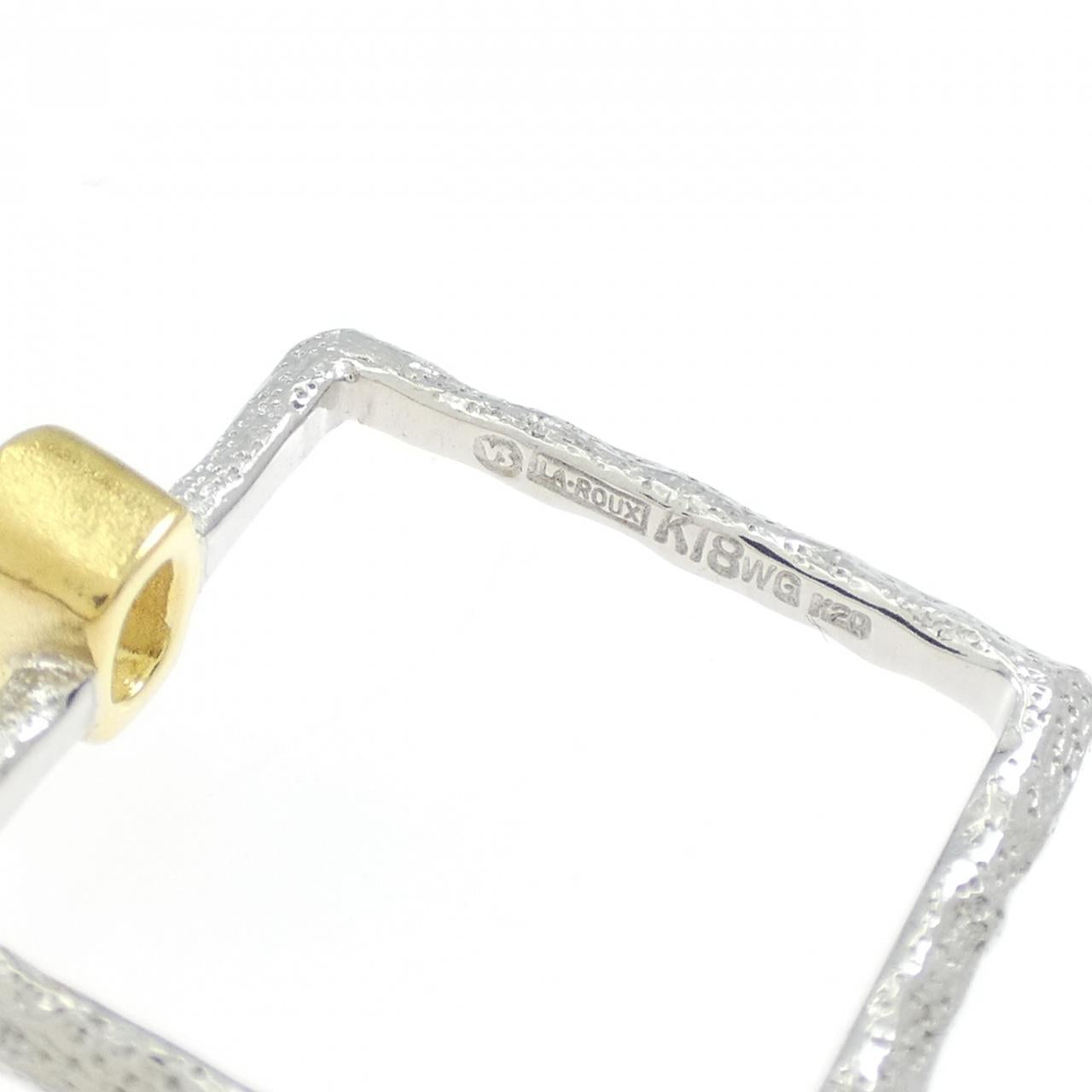 ラ ルー K18WG/K20YG ダイヤモンド リング
