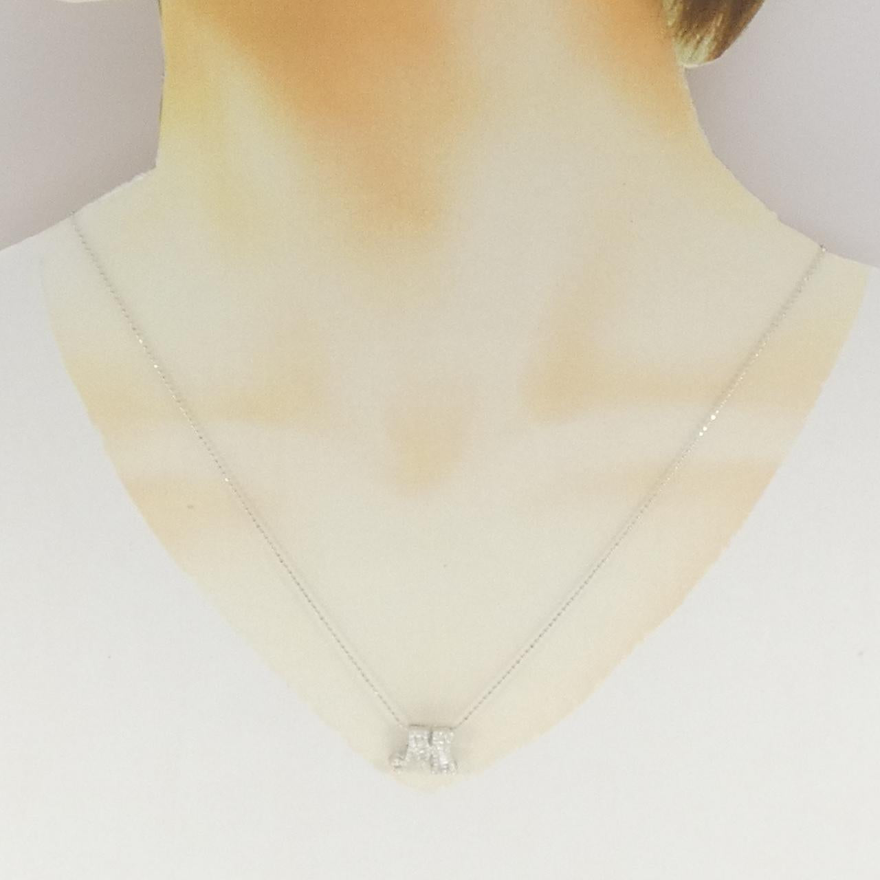 Au750ダイヤモンドイニシャルMネックレス