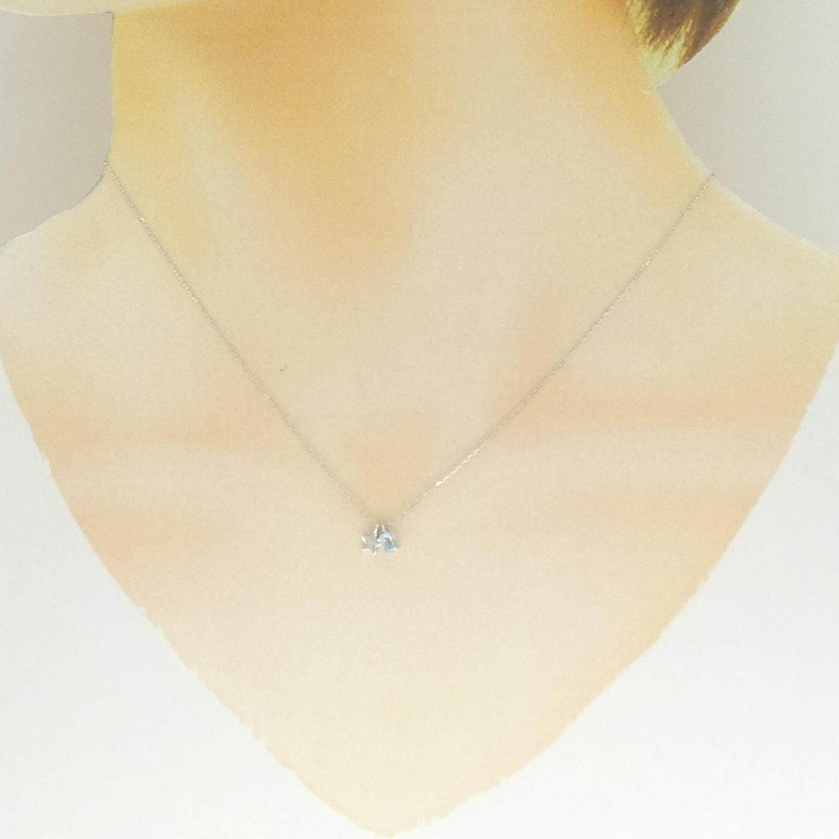 K10ホワイトゴールドブルートパーズネックレス