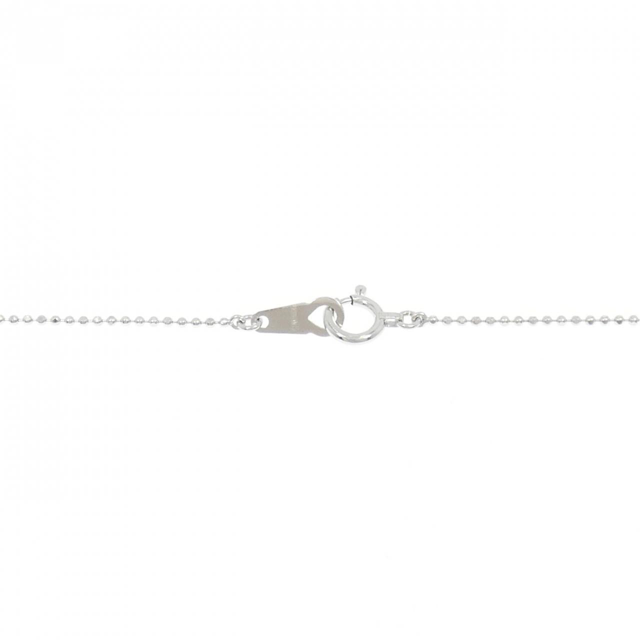 Au750 ホワイト ゴールド クロス ダイヤモンド ネックレス