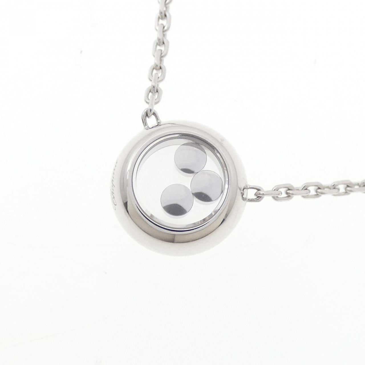 ショパール 750 ホワイト ゴールド ダイヤモンド ネックレス