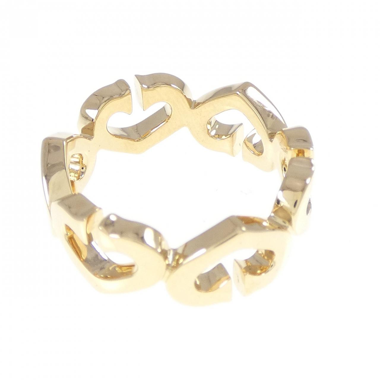 カルティエ C ハート Au750 ダイヤモンド リング サイズ 10