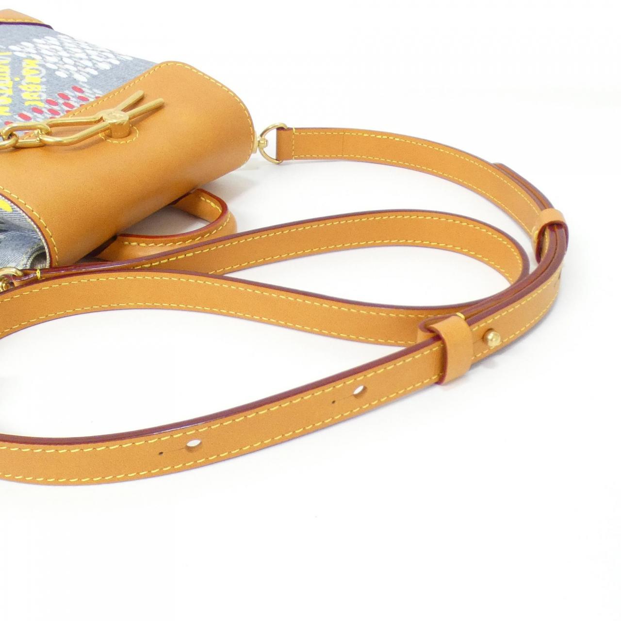 ルイヴィトン LV バースト ダミエ デニム ショルダー バッグ