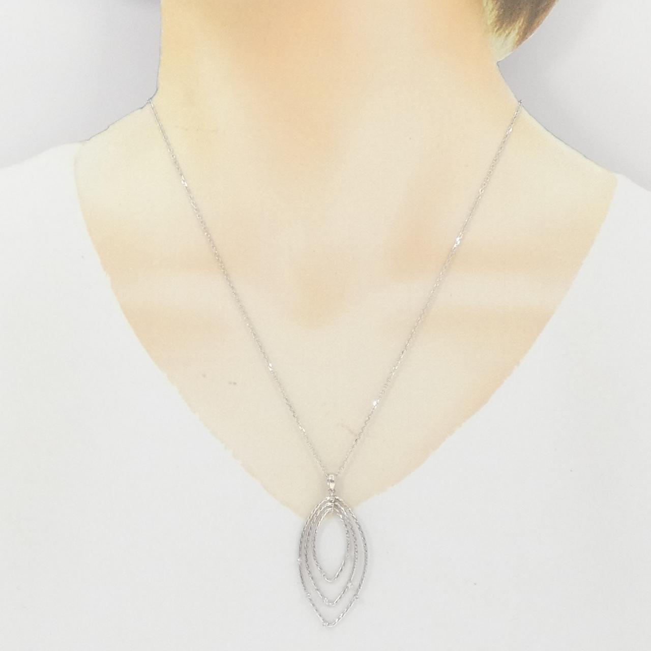 Pt850 ダイヤモンド ネックレス