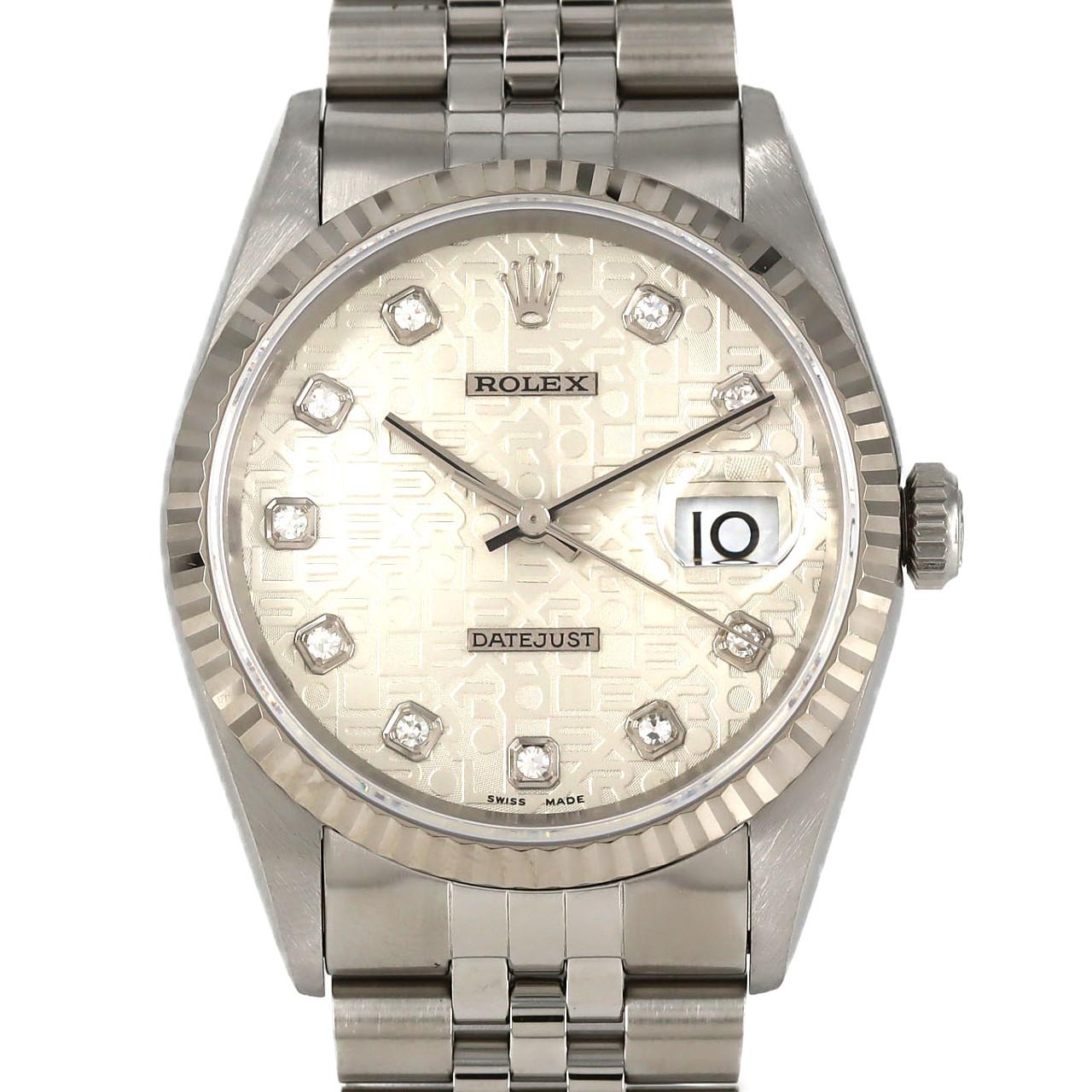 ロレックス デイトジャスト ステンレススチール×ホワイトゴールド 腕時計