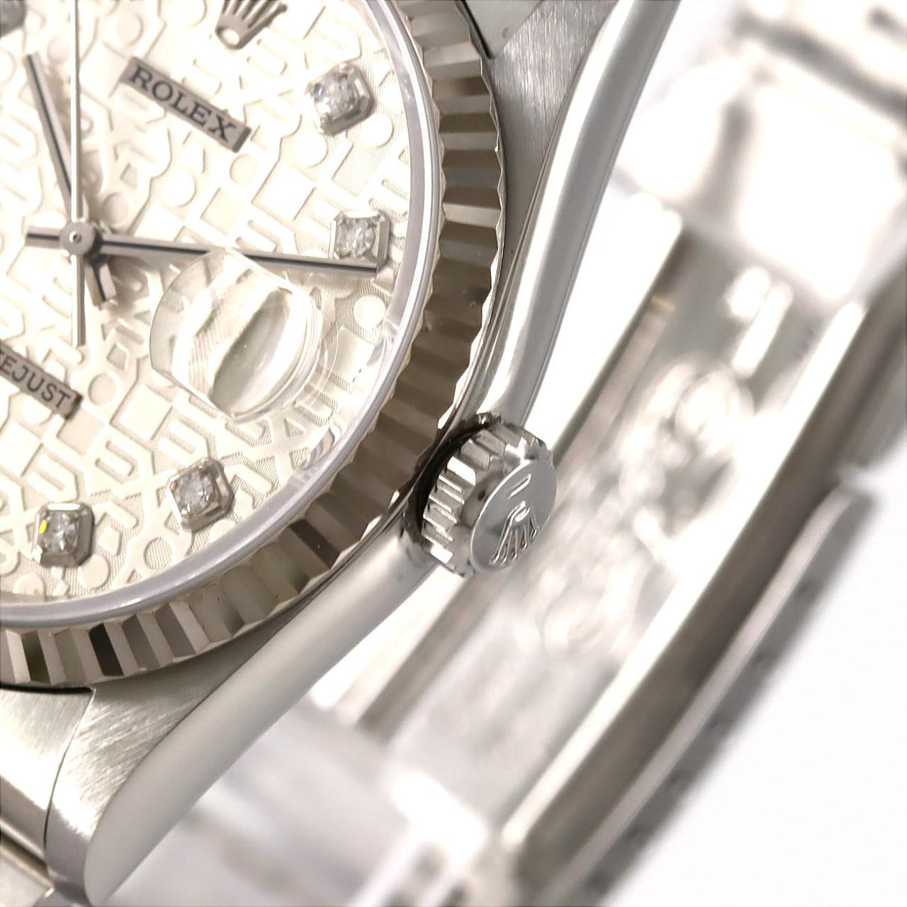 ロレックス デイトジャスト ステンレススチール×ホワイトゴールド 腕時計
