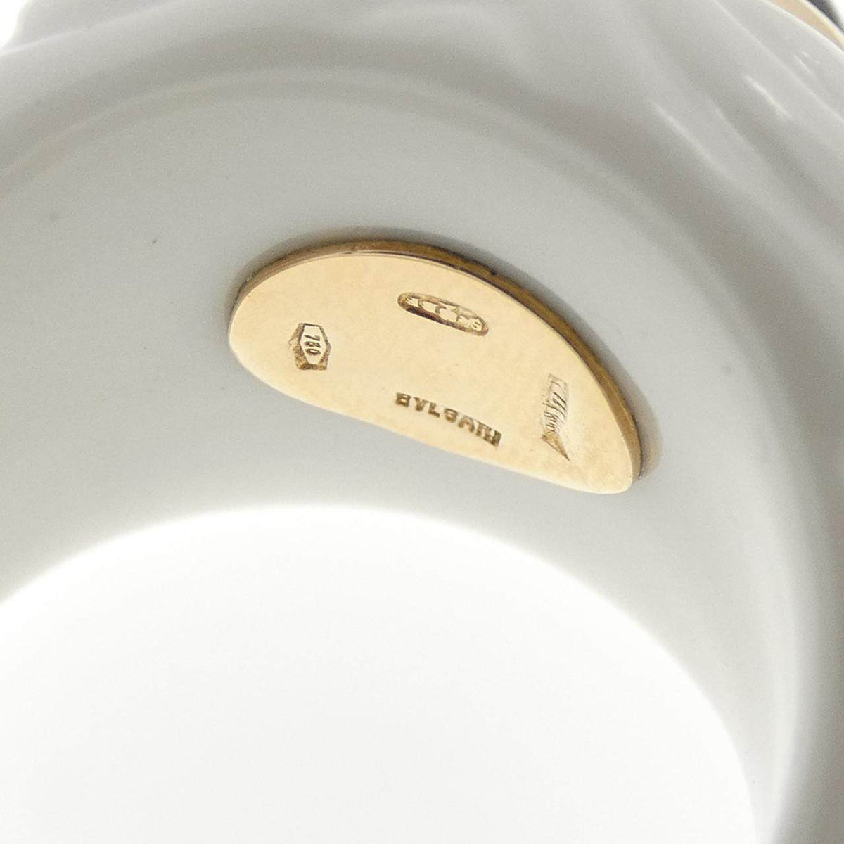 ブルガリ チャンドラ 750イエローゴールド 陶器 リング