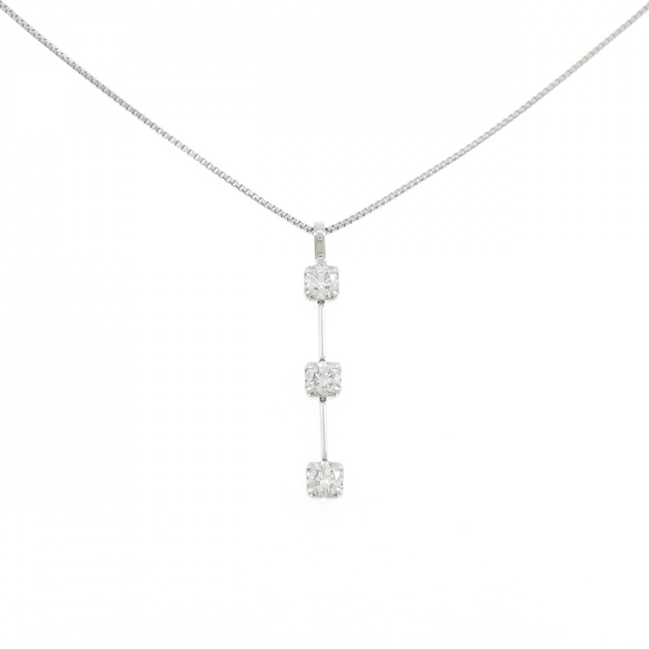 PT850 プラチナ 0.30CT ダイヤモンド ネックレス