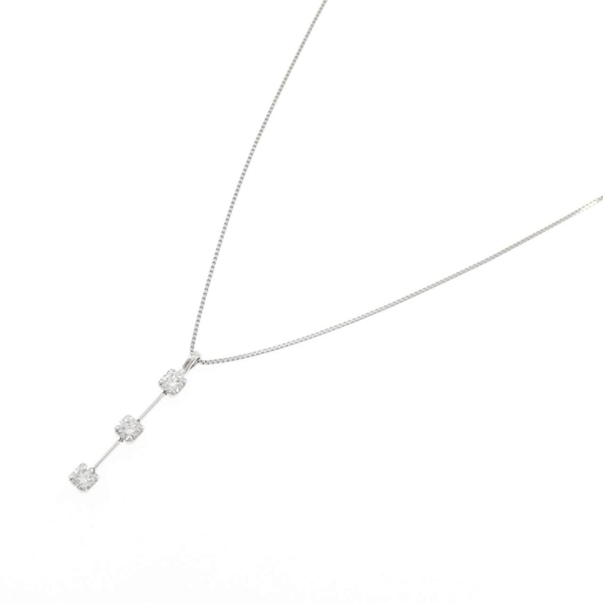 PT850 プラチナ 0.30CT ダイヤモンド ネックレス