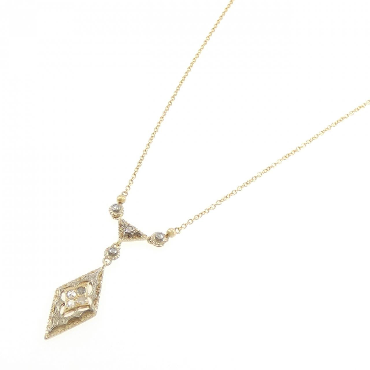 フェデリコブチェラッティ 925シルバー 750イエローゴールド ダイヤモンド ネックレス