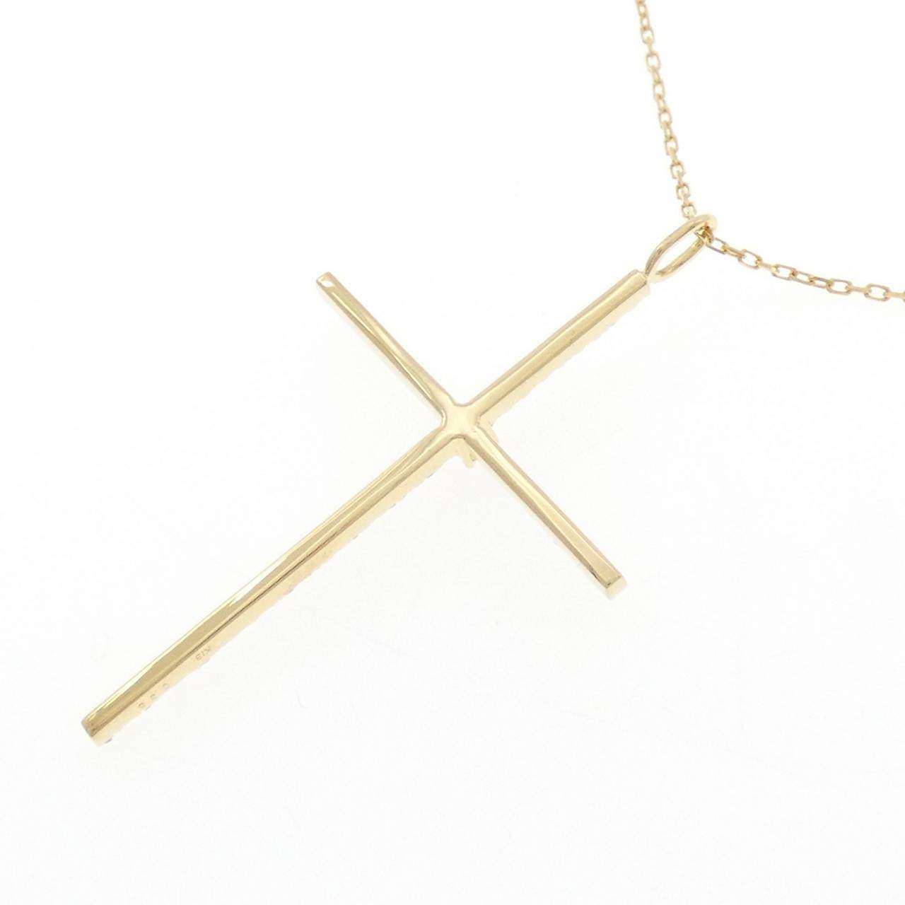 Au750 クロス ダイヤモンド ネックレス
