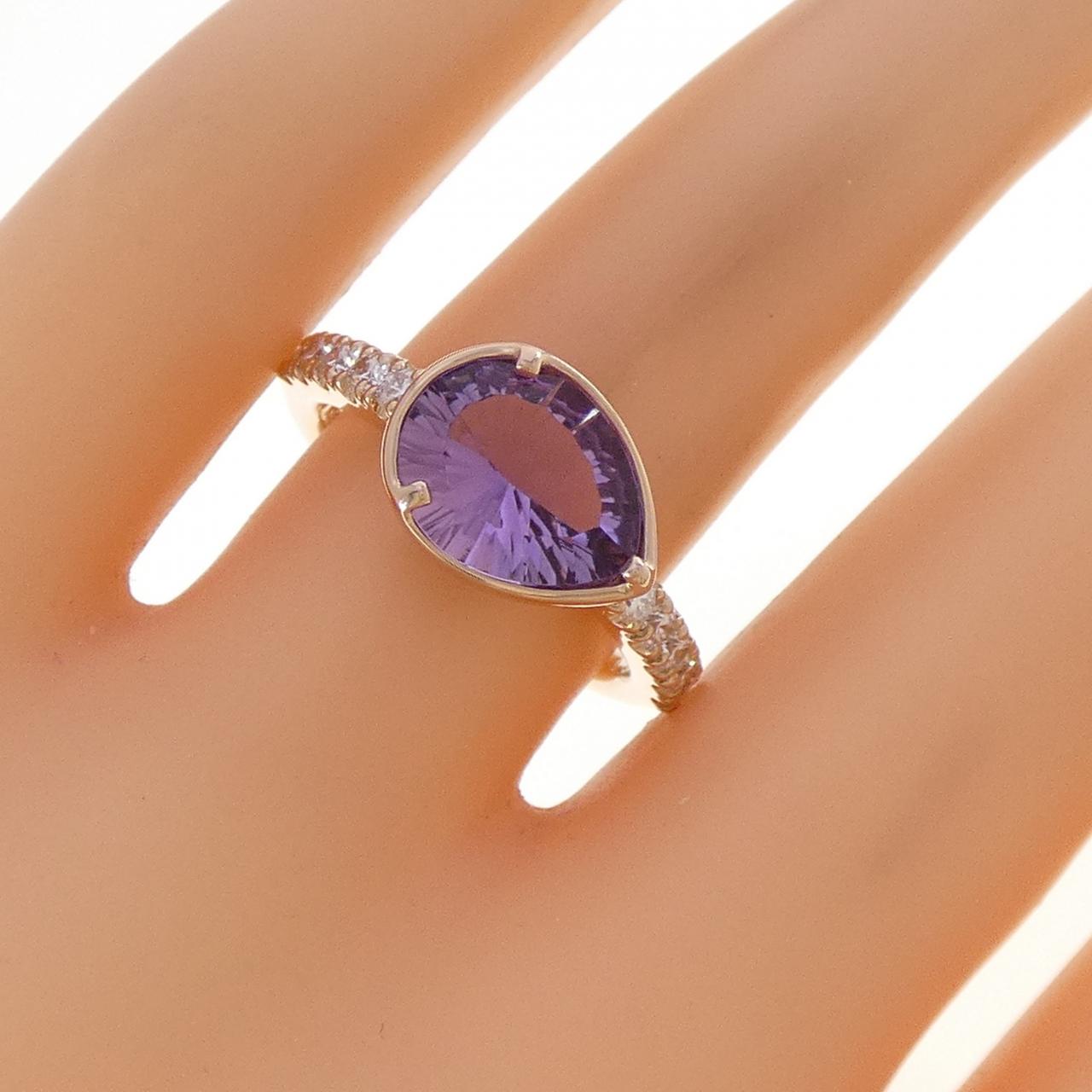 ヴェレッタオッターヴァ Au750 アメシストダイヤモンドリング