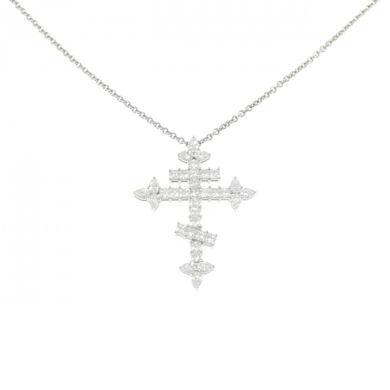 ハリーウィンストン Russian Cross プラチナ ダイヤモンドネックレス