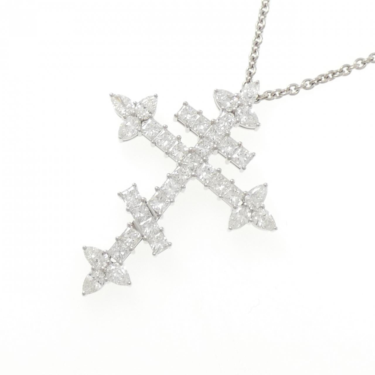 ハリーウィンストン Russian Cross プラチナ ダイヤモンドネックレス