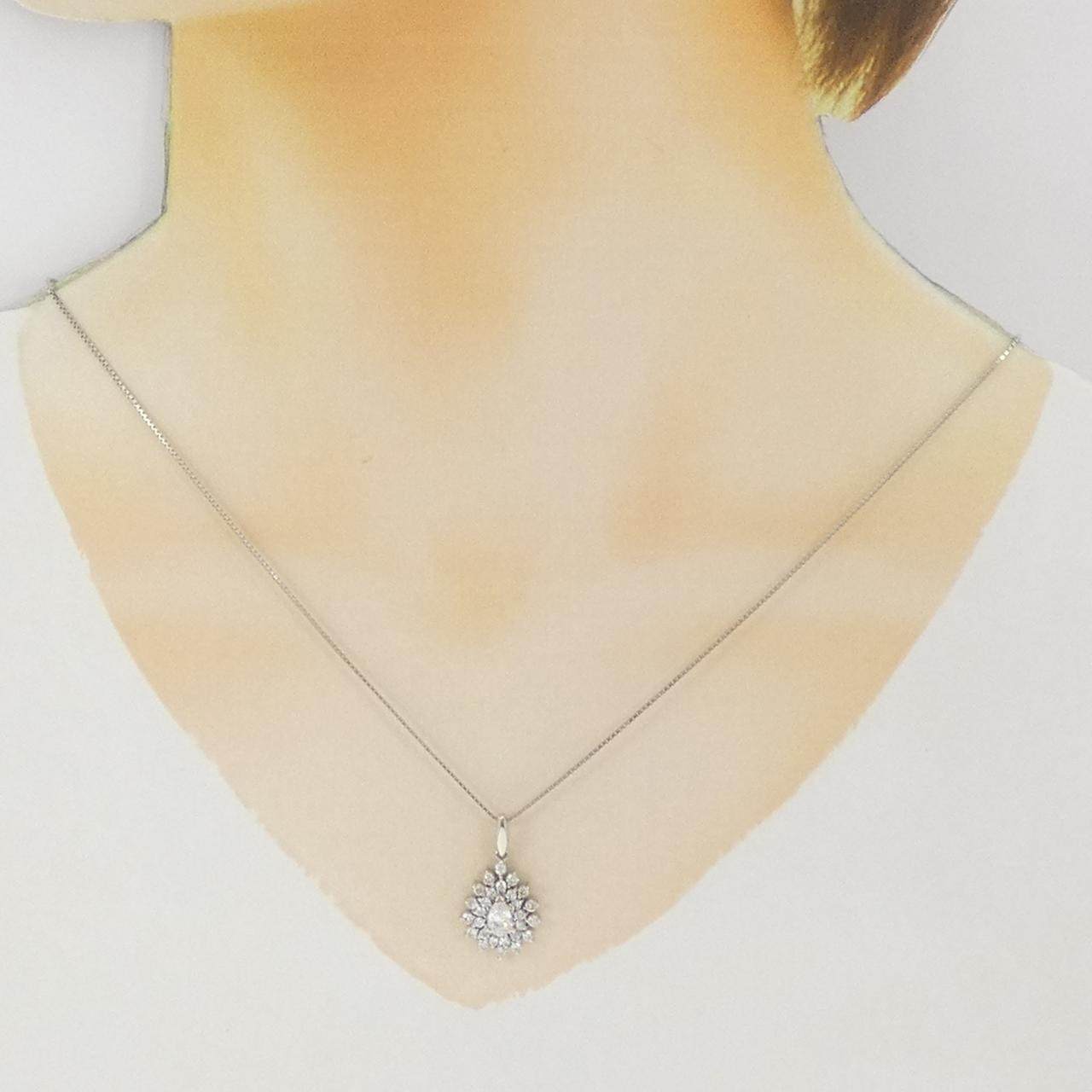 Pt900 Pt850ダイヤモンドネックレス