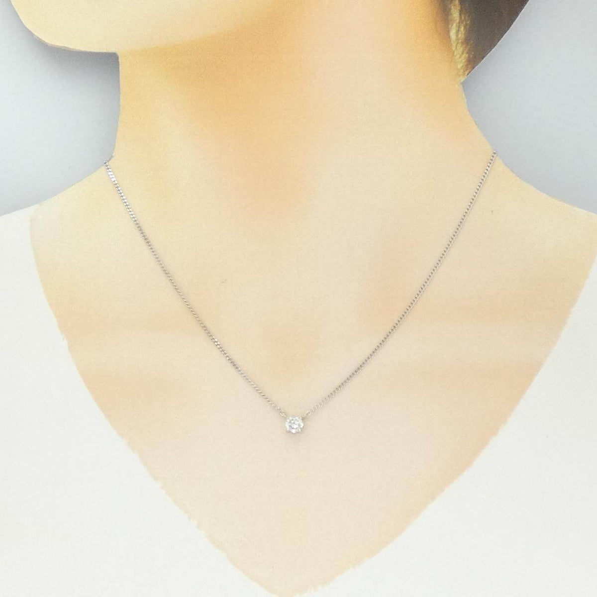 PT850 ソリティアダイヤモンドネックレス
