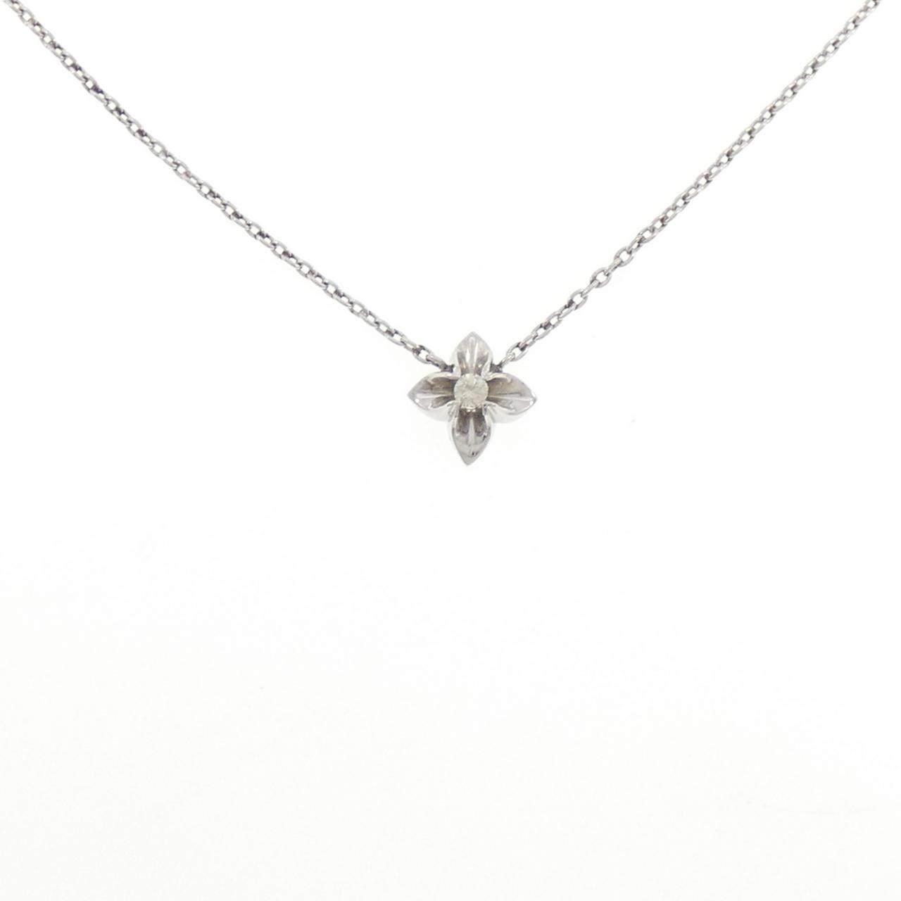 Pt850 flower diamond necklace
