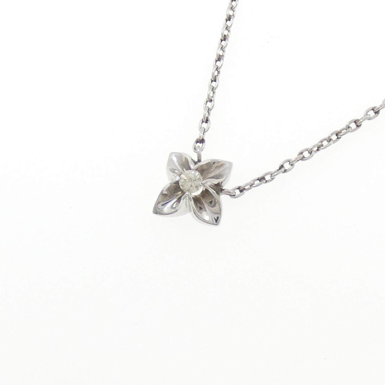Pt850 flower diamond necklace