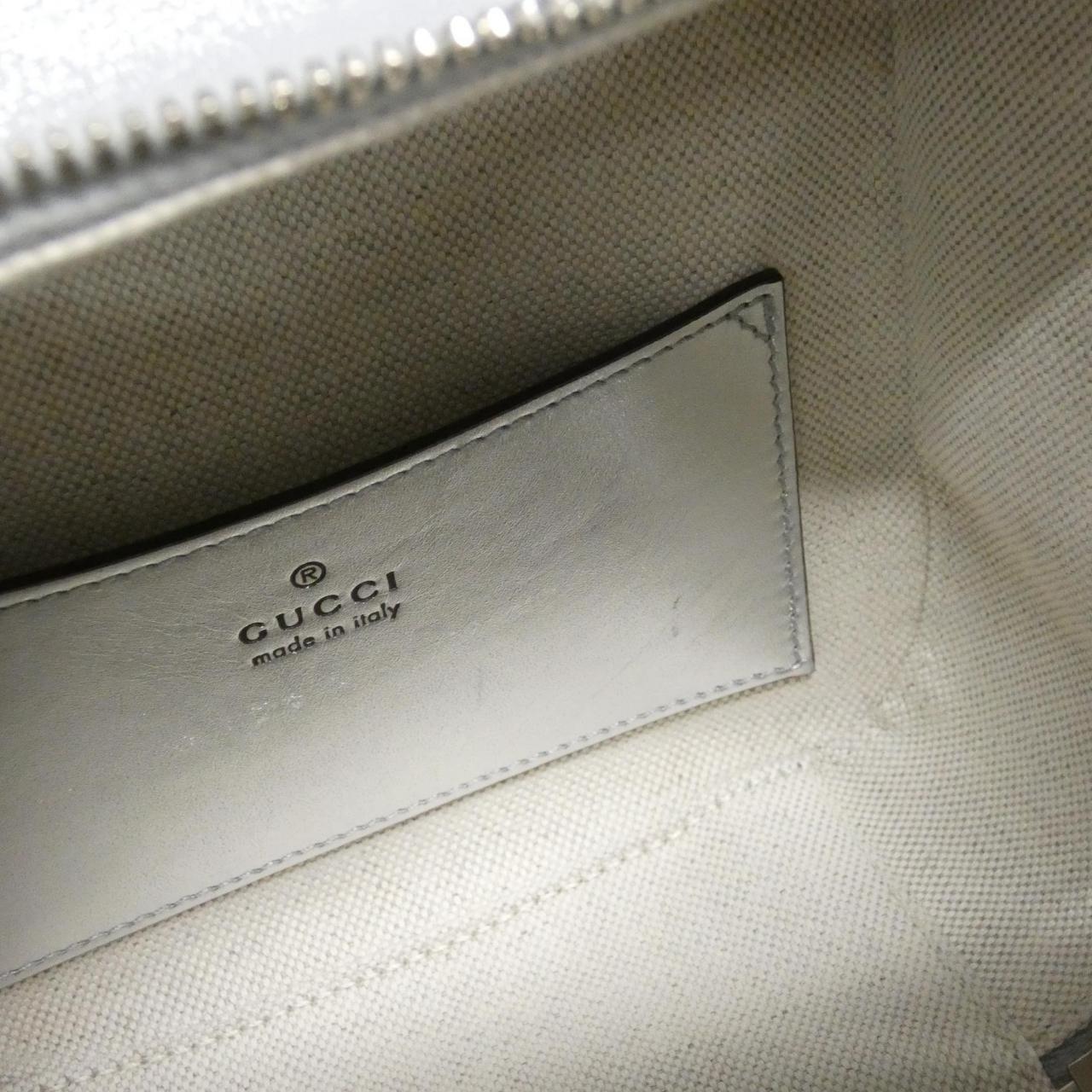 グッチ ブロンディ メタリックレザー ショルダーバッグ