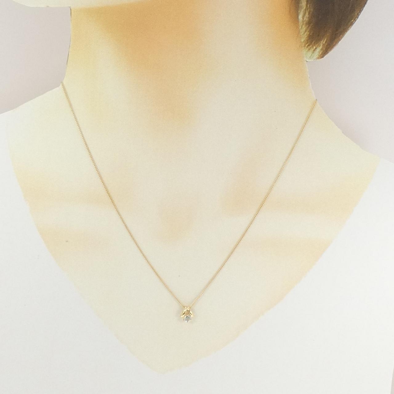 Au750アクアマリンネックレス