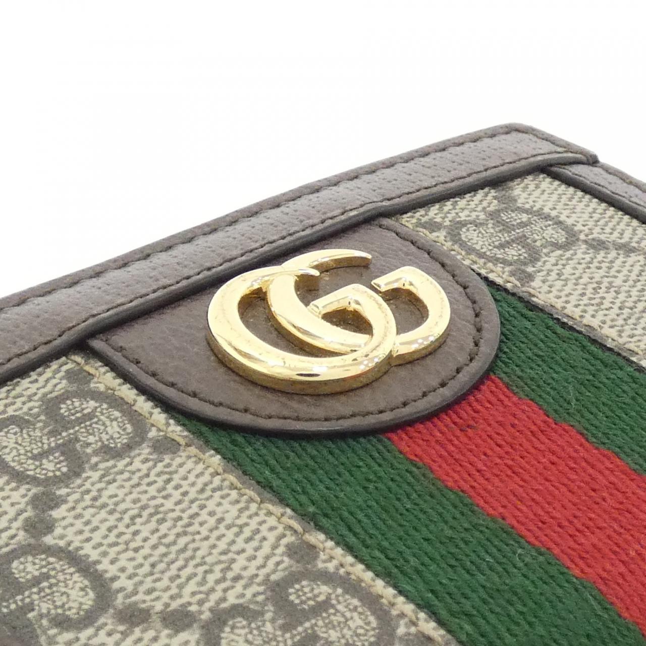 グッチ OPHIDIA GGスプリームキャンバス レザー 財布