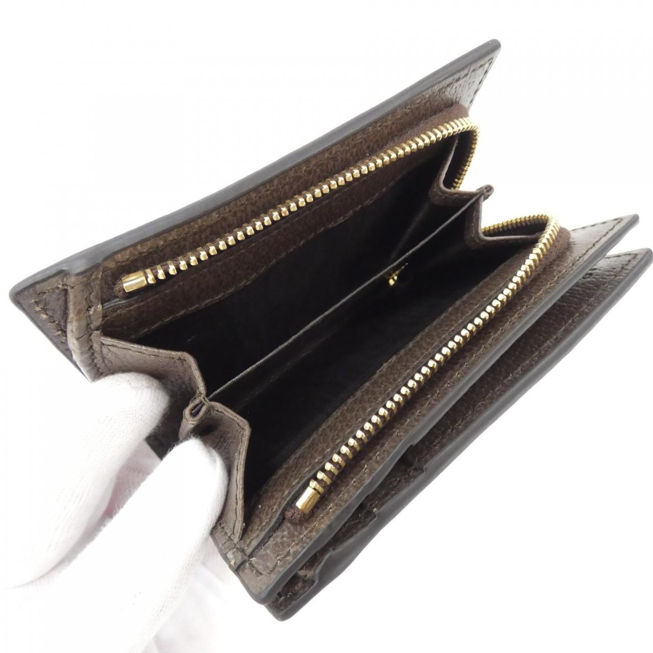グッチ OPHIDIA GGスプリームキャンバス レザー 財布
