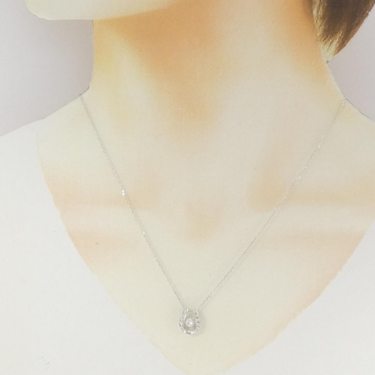 Au750ホワイトゴールドダイヤモンドネックレス