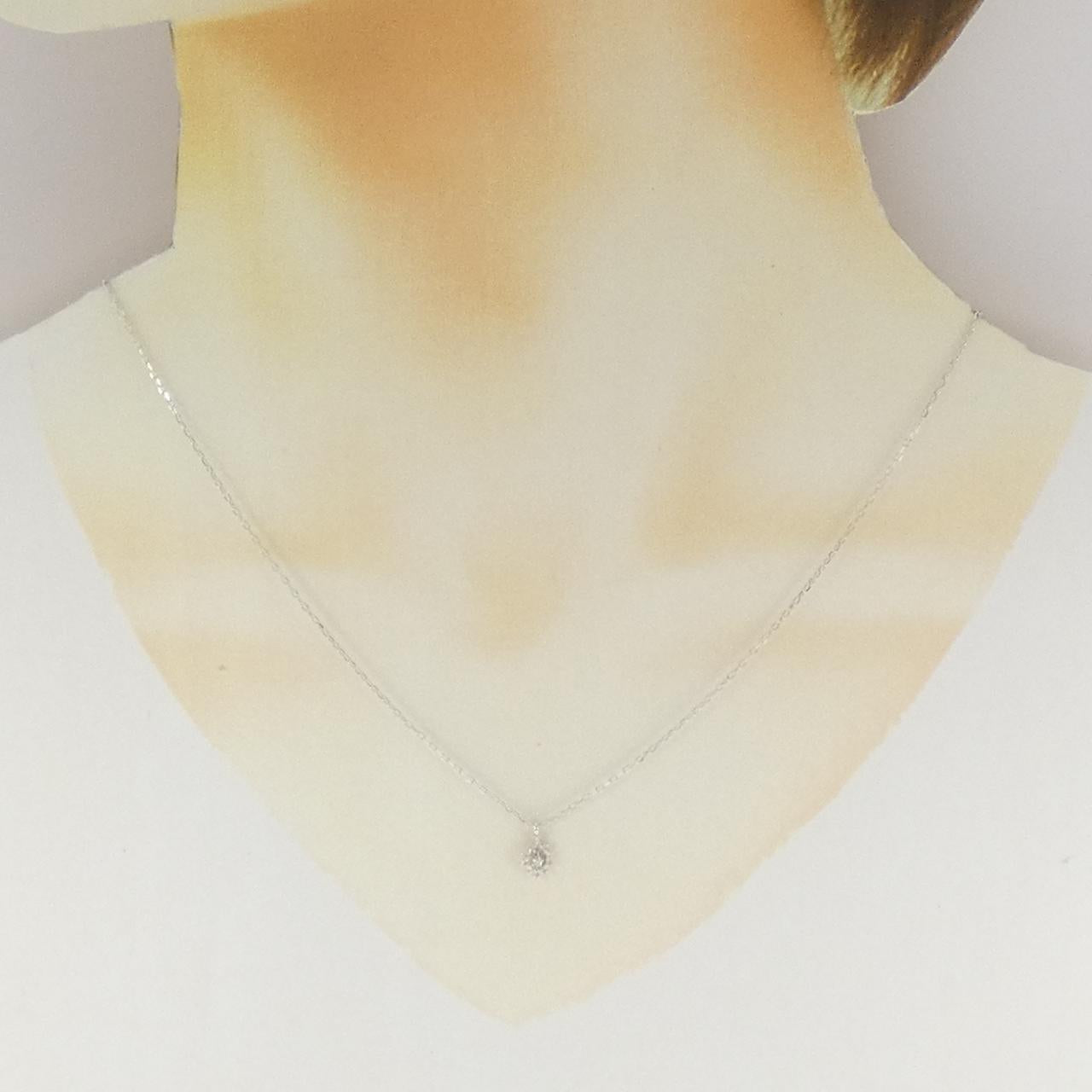 K10ホワイトゴールド ダイヤモンド ネックレス