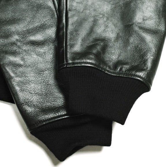 CHANGES REMAKE VARSITY JACKET ウール カウレザー スタジャン