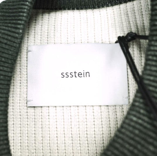 ssstein DISCOLORATION RIB KNIT LS コットンナイロン ニット