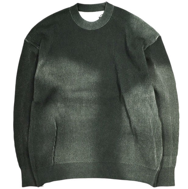 ssstein DISCOLORATION RIB KNIT LS コットンナイロン ニット