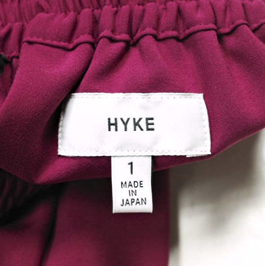 HYKE STRECH WIDE LEG PANTS ポリエステル パンツ