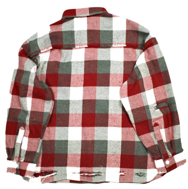 ダンケシェーン FLANNEL DAMAGE SHIRTS BLOCK 混紡 長袖シャツ