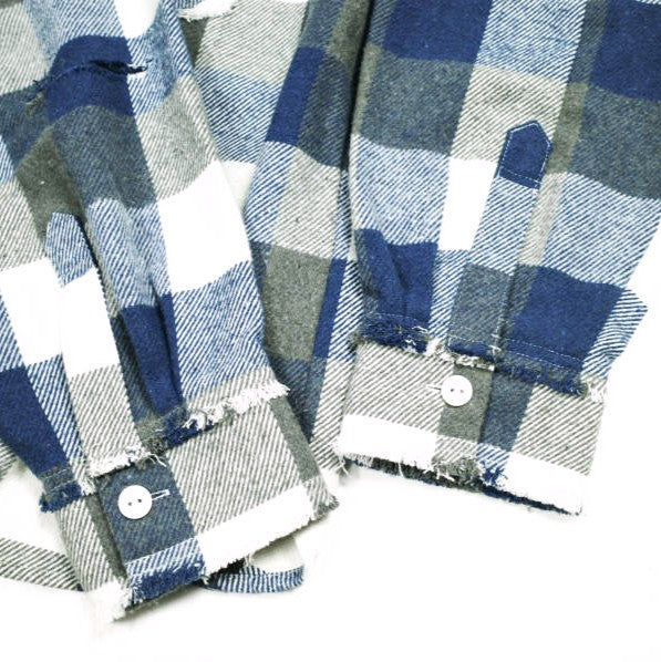 ダンケシェーン FLANNEL DAMAGE SHIRTS BLOCK ポリエステル コットン レーヨンシャツ