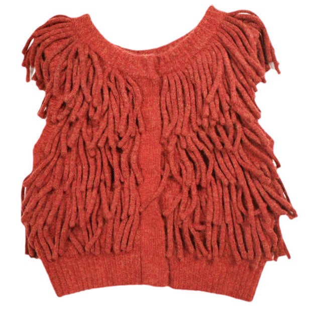 クラネ W FACE FRINGE KNIT VEST ニットベスト
