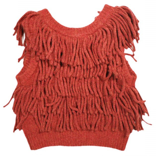 クラネ W FACE FRINGE KNIT VEST ニットベスト