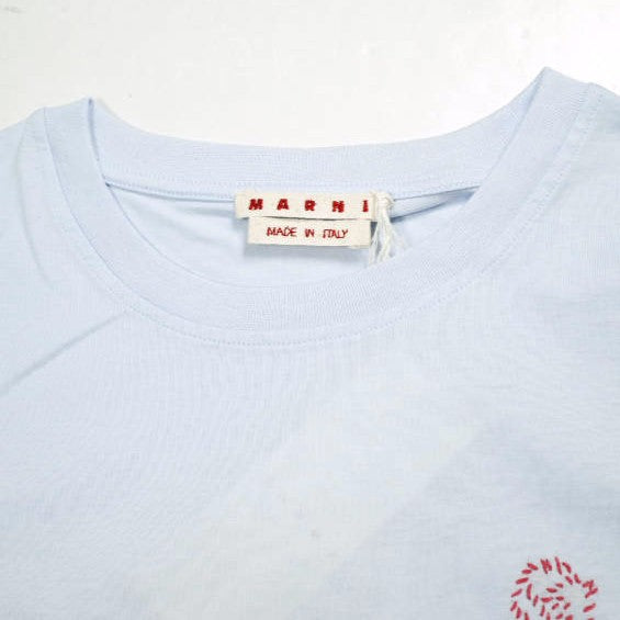 マルニ オーガニックコットンジャージー ロゴ刺繍Tシャツ