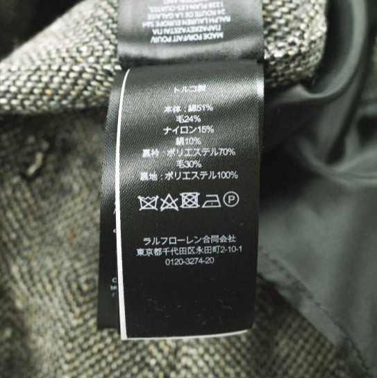 ダブルアールエル アンコンストラクテッド ヘリンボーン コットン混紡 スポーツコート