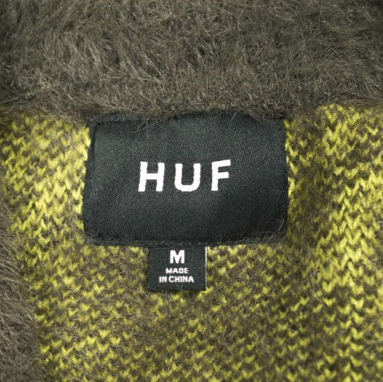 ハフ FUCK IT CARDIGAN ナイロンアクリルニットカーディガン