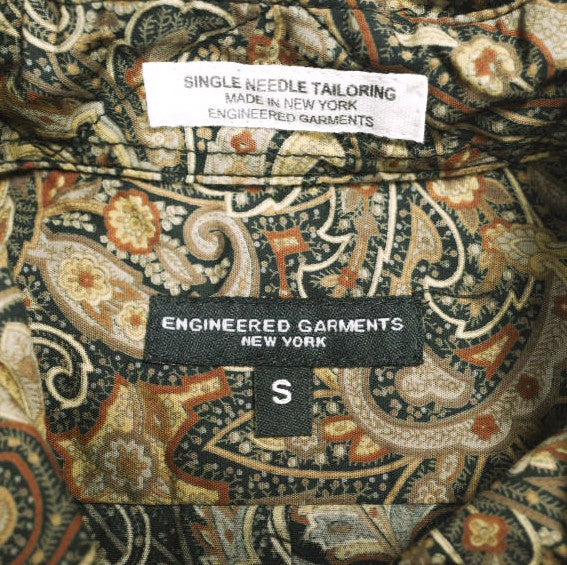 エンジニアードガーメンツ 19 Century BD Shirt コットンペイズリープリント シャツ