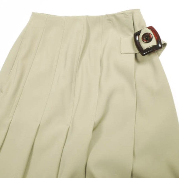 maturely Super Kilt Maxi Skirt ポリエステル マキシスカート
