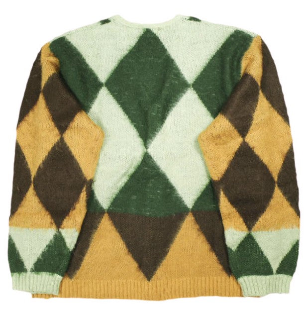 ビーミングバイビームス ambiance Shaggy Diamond Pattern Cardigan アクリル カーディガン