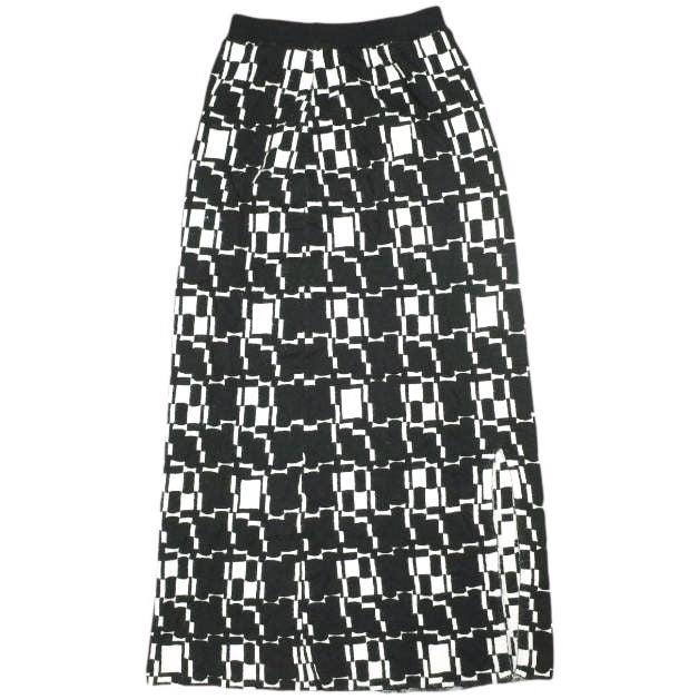 レイビームス ジオメトリックニットスカート