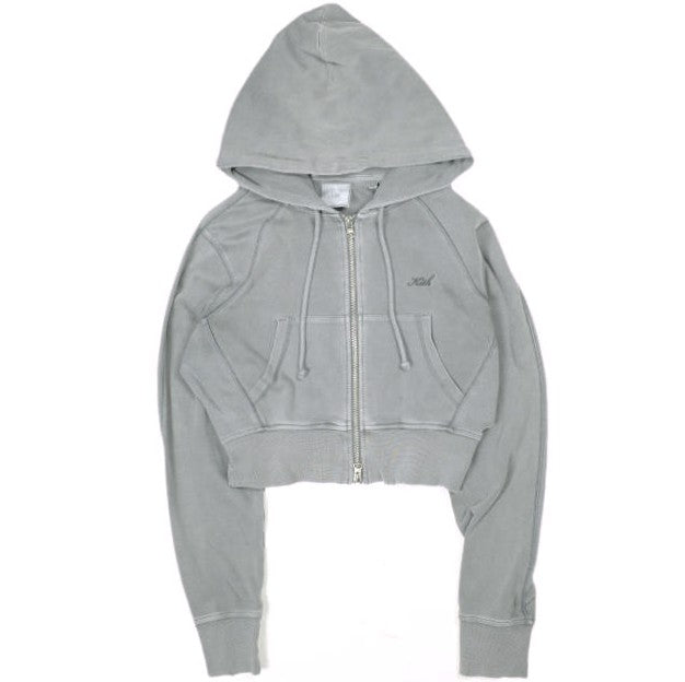 キスニューヨークシティ Davin Cropped Hoodie コットンブレンドパーカー