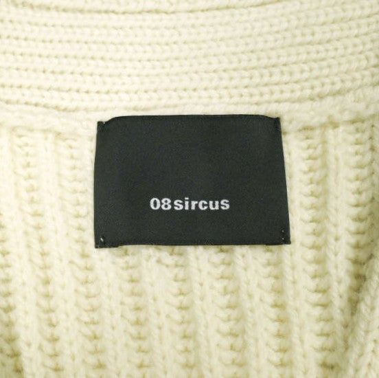 ゼロエイトサーカス WOOL BROKEN KNIT CARDIGAN VEST ウールベスト