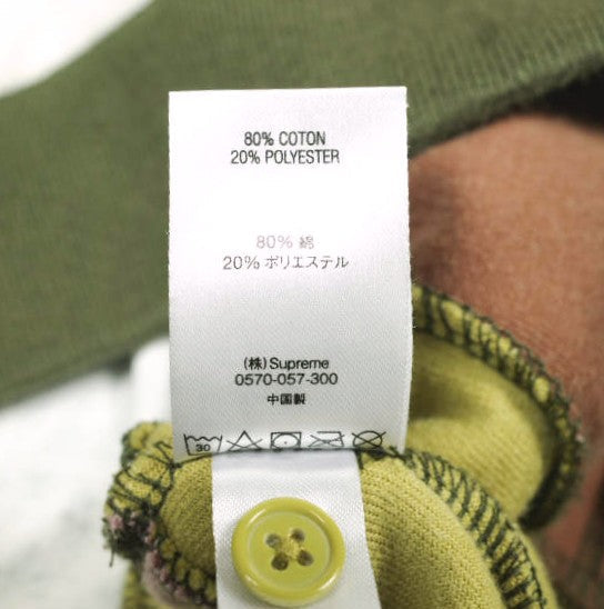 シュプリーム Patchwork Velour ロングスリーブポロ
