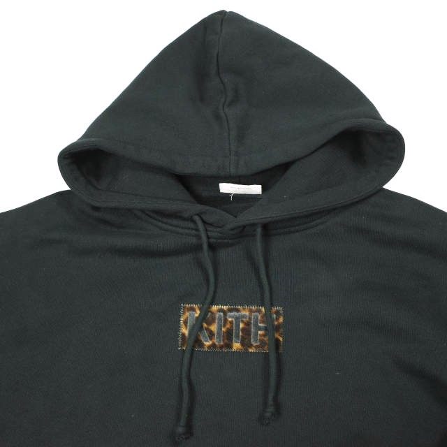 キスニューヨークシティ Classic Logo Leopard Applique コットンパーカー