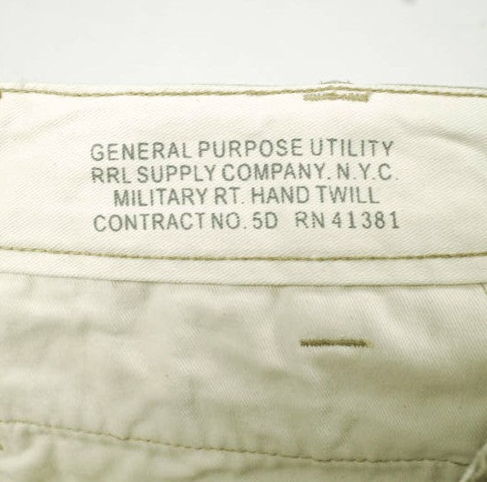 ラルフローレンRRL OFFICERS CHINO SHORTS コットンショーツ