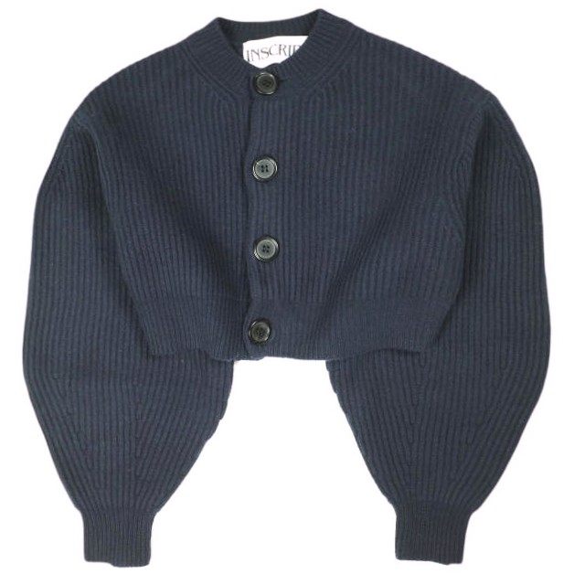 アンスクリア Cropped cardigan ウールカーディガン